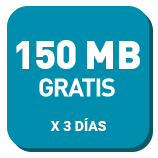 100 MB Gratis por 3 días