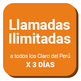 Llamadas ilimitadas por 3 dias