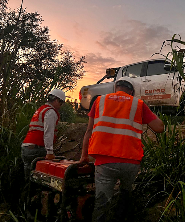 Más equipo técnico en campo